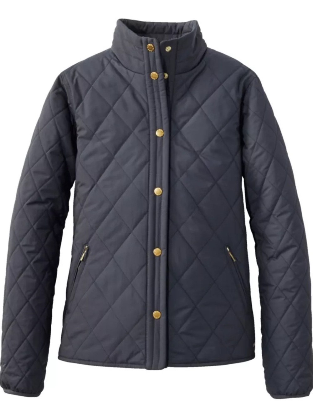 L.L. Bean Darkest Gray Women's Bean's Cozy Quilted Jacket